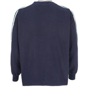 Guess - Dark Blue Spell-Out Crew Neck Sweatshirt 1990s Large Vintage Retro