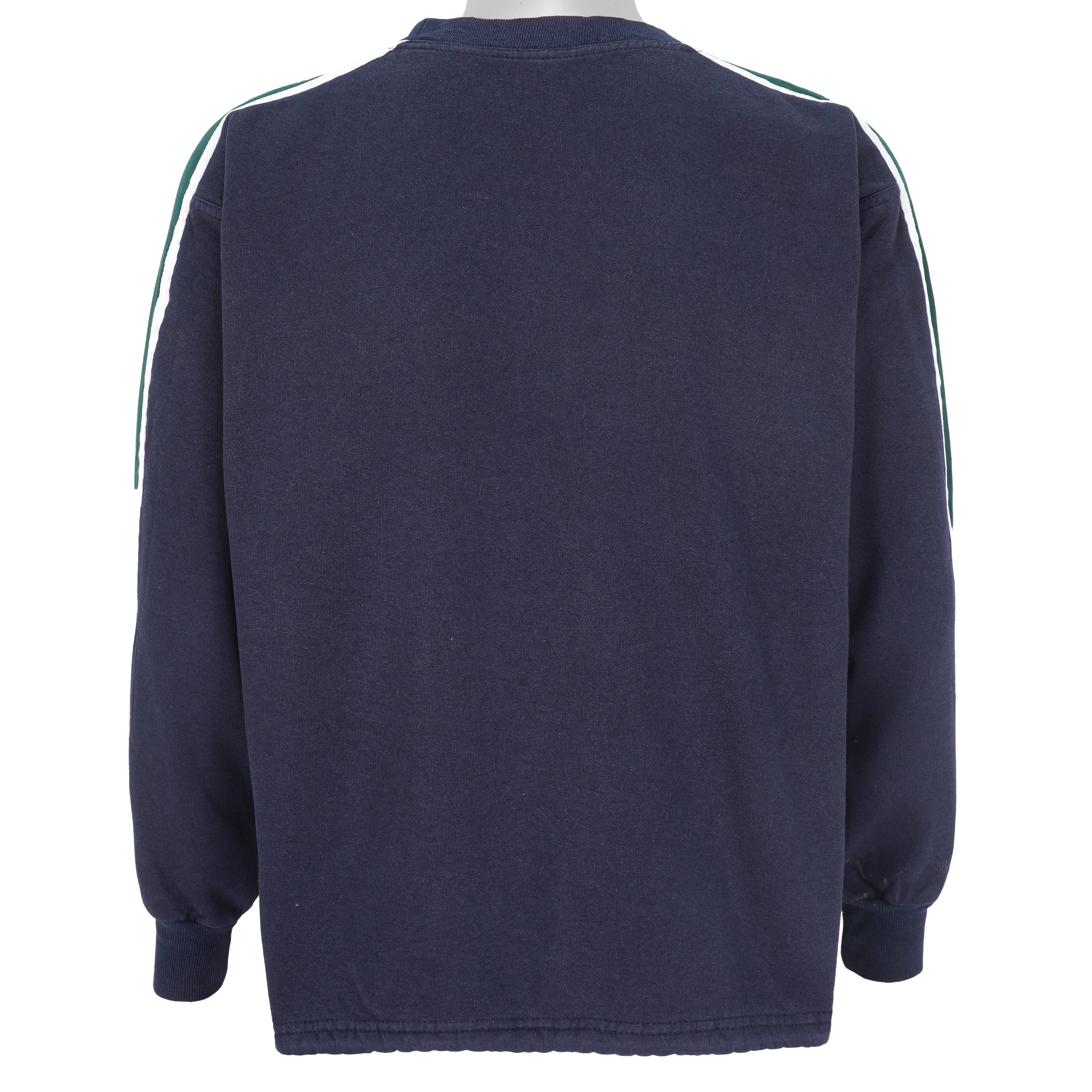 Guess - Dark Blue Spell-Out Crew Neck Sweatshirt 1990s Large Vintage Retro