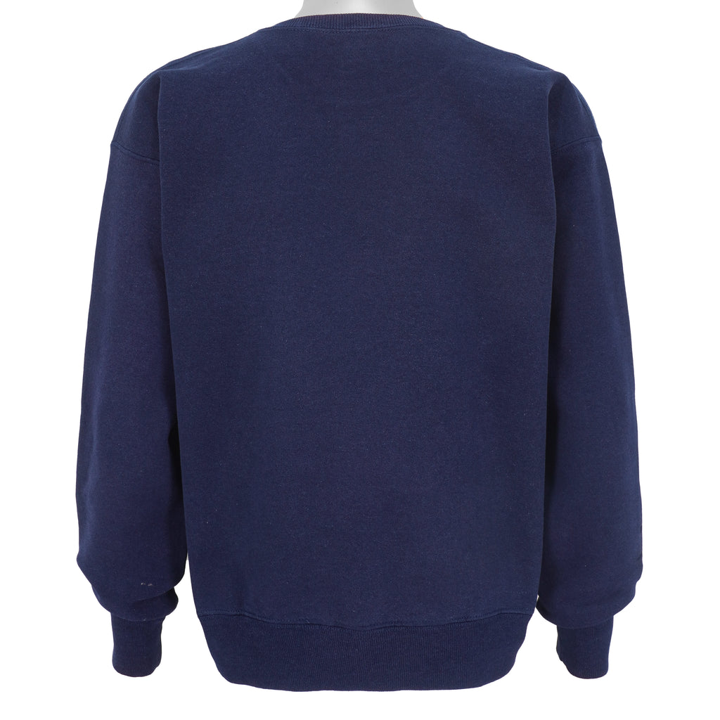 Nike - Blue Spell-Out Crew Neck Sweatshirt 1990s Large Vintage Retro