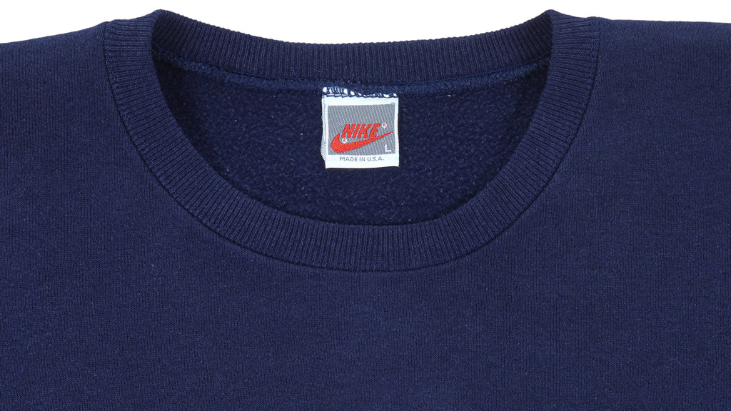 Nike - Blue Spell-Out Crew Neck Sweatshirt 1990s Large Vintage Retro