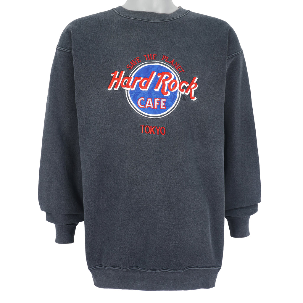 Vintage (Hard Rock) - Tokyo Embroidered Crew Neck Sweatshirt 1990s Medium Vintage Retro