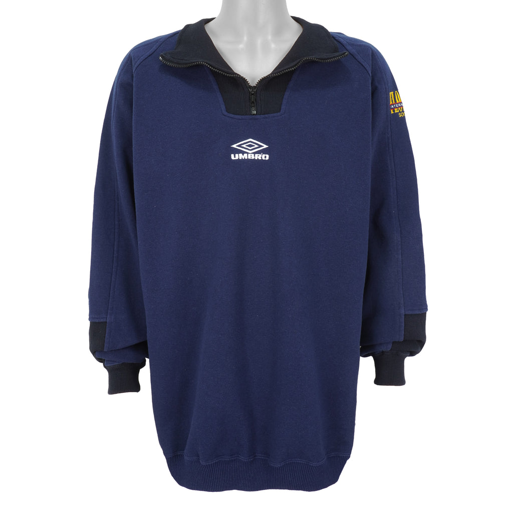 Umbro - Florida International Soccer 1/4 Zip Sweatshirt 1990s X-Large