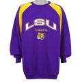 Starter - LSU Tigers Spell-Out Crew Neck Sweatshirt 1990s XX-Large Vintage Retro Football College