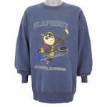 Looney Tunes  - Taz, Slapshot Spell-Out Crew Neck Sweatshirt 1990s X-Large