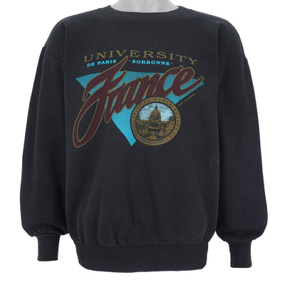 Vintage (HL Miller Gold) - University of France Crew Neck Sweatshirt 1990s Medium