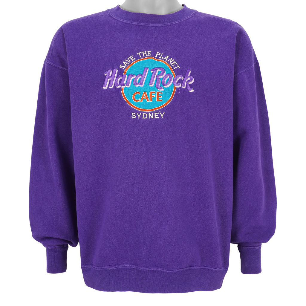 Vintage (Hard Rock) - Sydney Embroidered Crew Neck Sweatshirt 1990s X-Large Vintage Retro