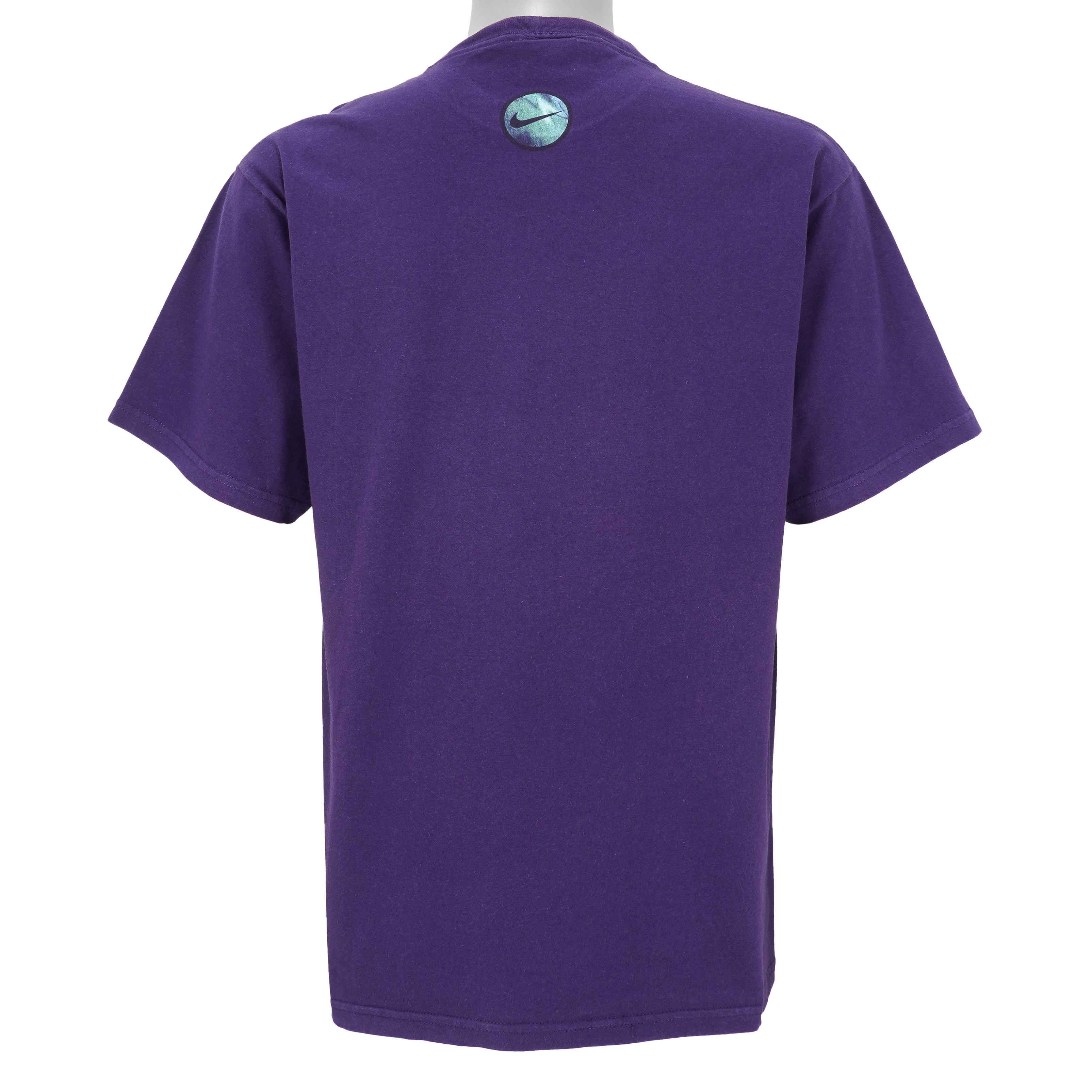 Nike - Purple Spell-Out T-Shirt 1990s Medium Vintage Retro