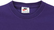 Nike - Purple Spell-Out T-Shirt 1990s Medium Vintage Retro