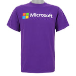Vintage - Microsoft Spell-Out T-Shirt 2000s Medium