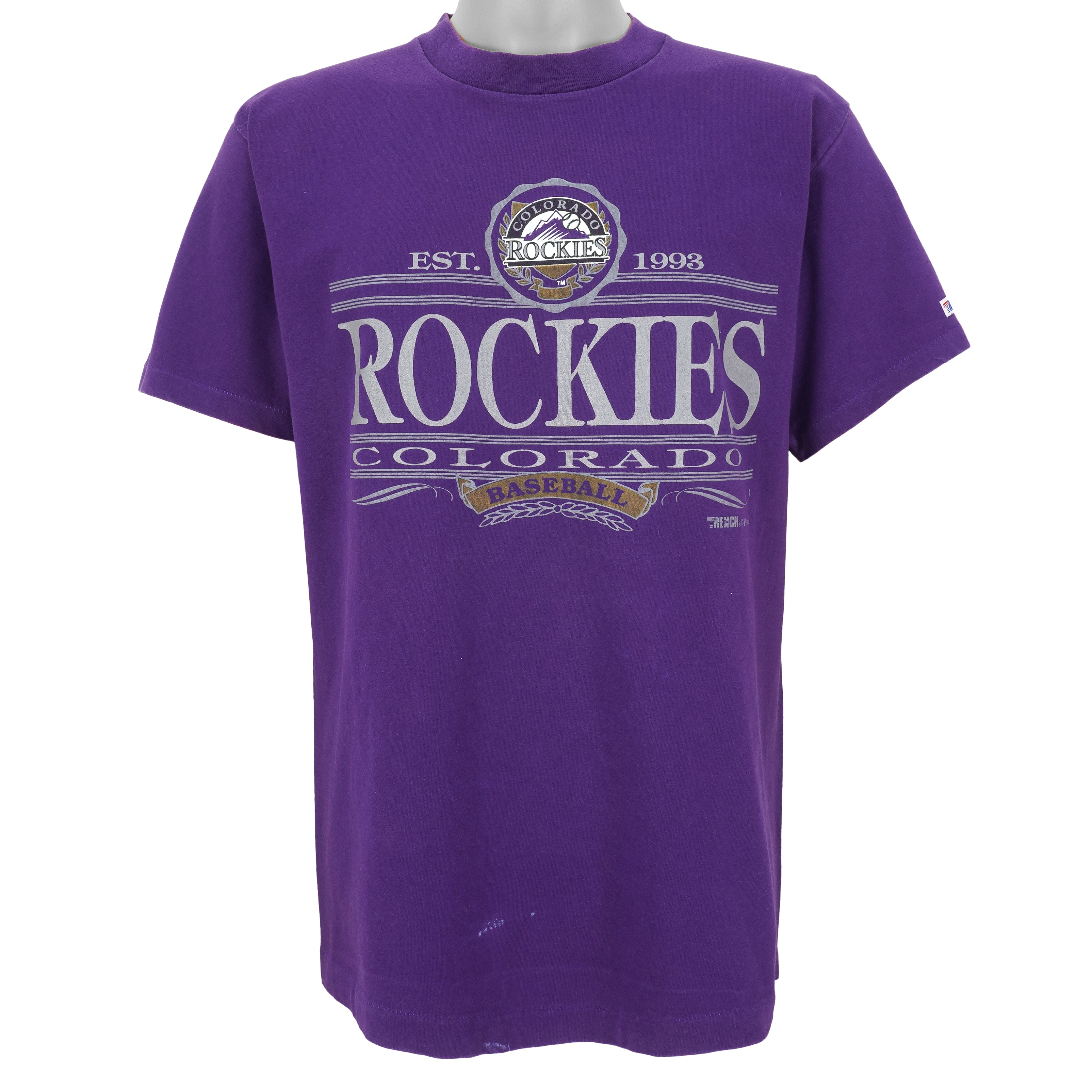 Vintage MLB (Trench) - Colorado Rockies T-Shirt 1992 Large