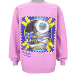 Vintage (Hanes) - Pink Red River, New Mexico Crew Neck Sweatshirt 1990s Large Vintage Retro