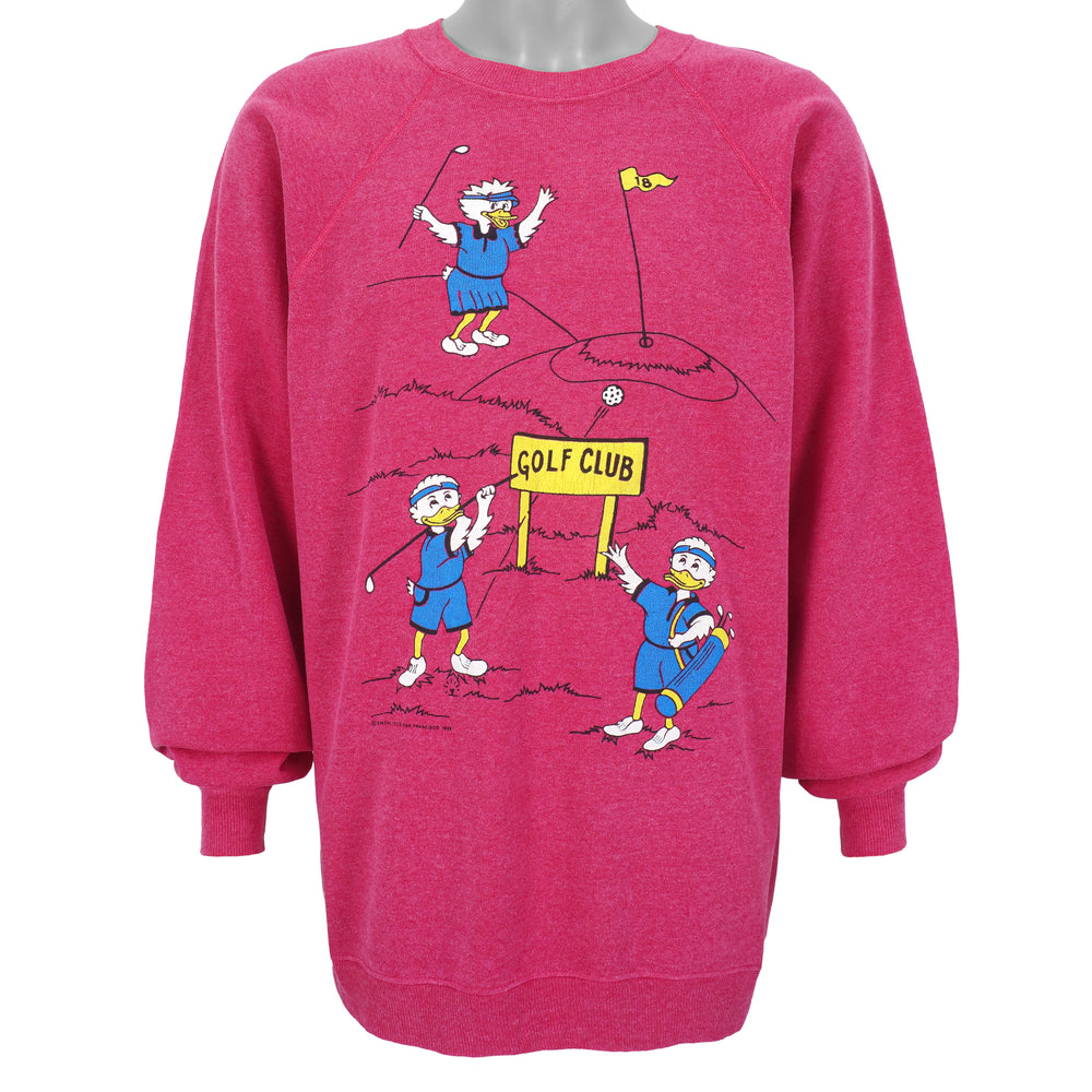 Vintage (Hanes) - Pink Golf Club Crew Neck Sweatshirt 1988 X-Large Vintage Retro