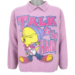 Looney Tunes - Tweety Printed Sweatshirt 1990s Medium Vintage Retro