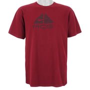 Nike - Red ACG Big Spell-Out  T-Shirt 1990s Medium Vintage Retro