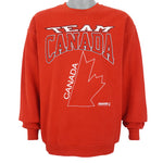 Starter - Team Canada Spell-Out Ccrew Neck Sweatshirt 1991 Medium Vintage Retro