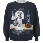 NFL (Nutmeg) - Los Angeles Raiders Big Logo Crew Neck Sweatshirt 1990s Large Vintage Retro Football