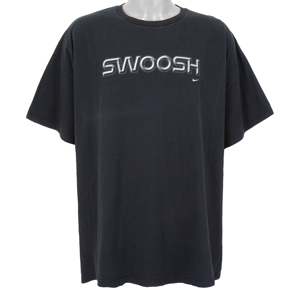 Nike - Black Swoosh T-Shirt 1990s 3X-Large Vintage Retro