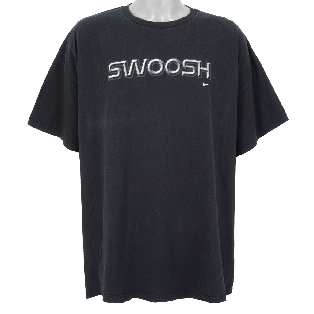 Nike - Black Swoosh T-Shirt 1990s 3X-Large Vintage Retro