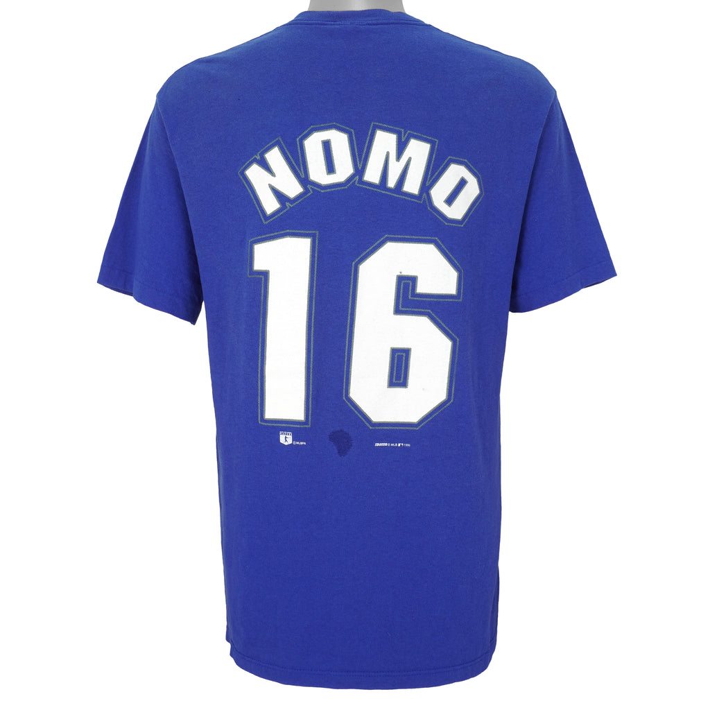 Starter - Los Angeles Dodgers, Hideo Nomo T-Shirt 1996 Medium Vintage Retro Baseball