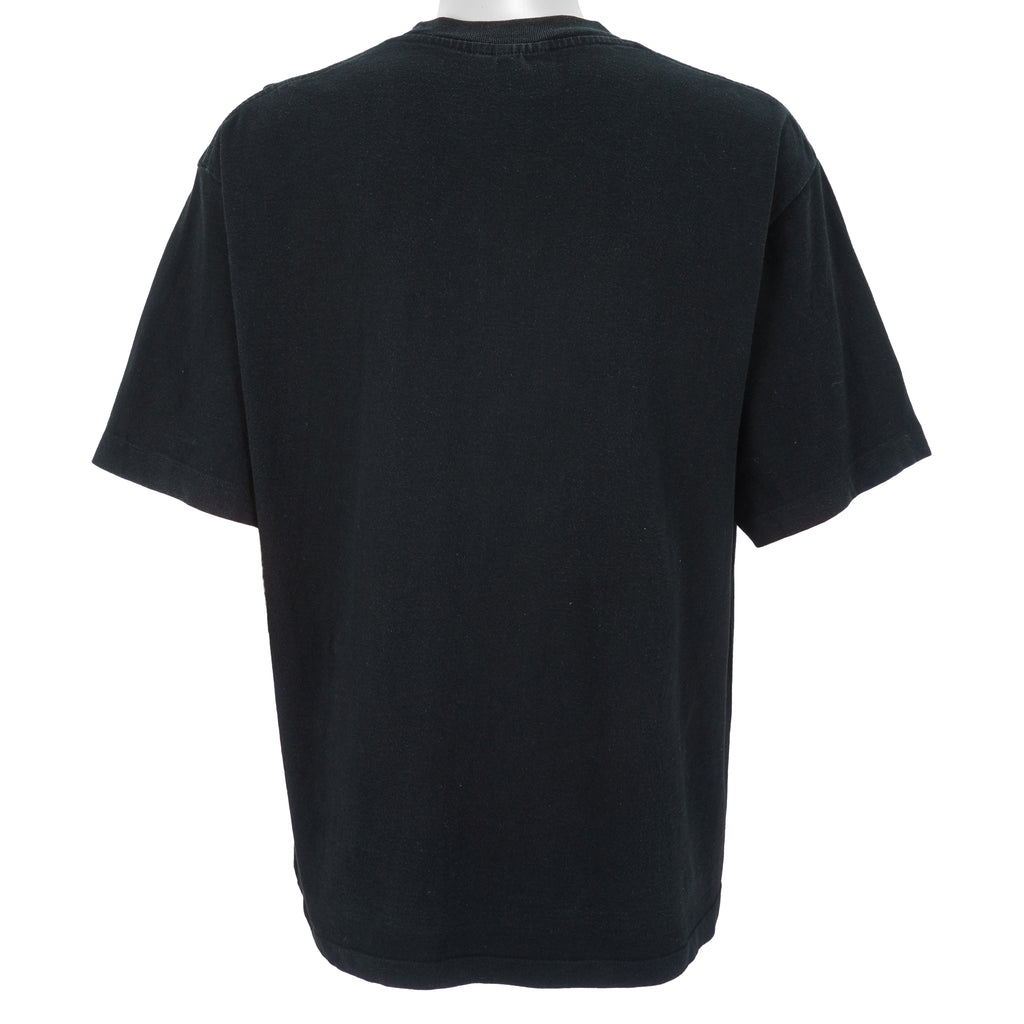 Champion - Black Spell-Out T-Shirt 1990s X-Large Vintage Retro