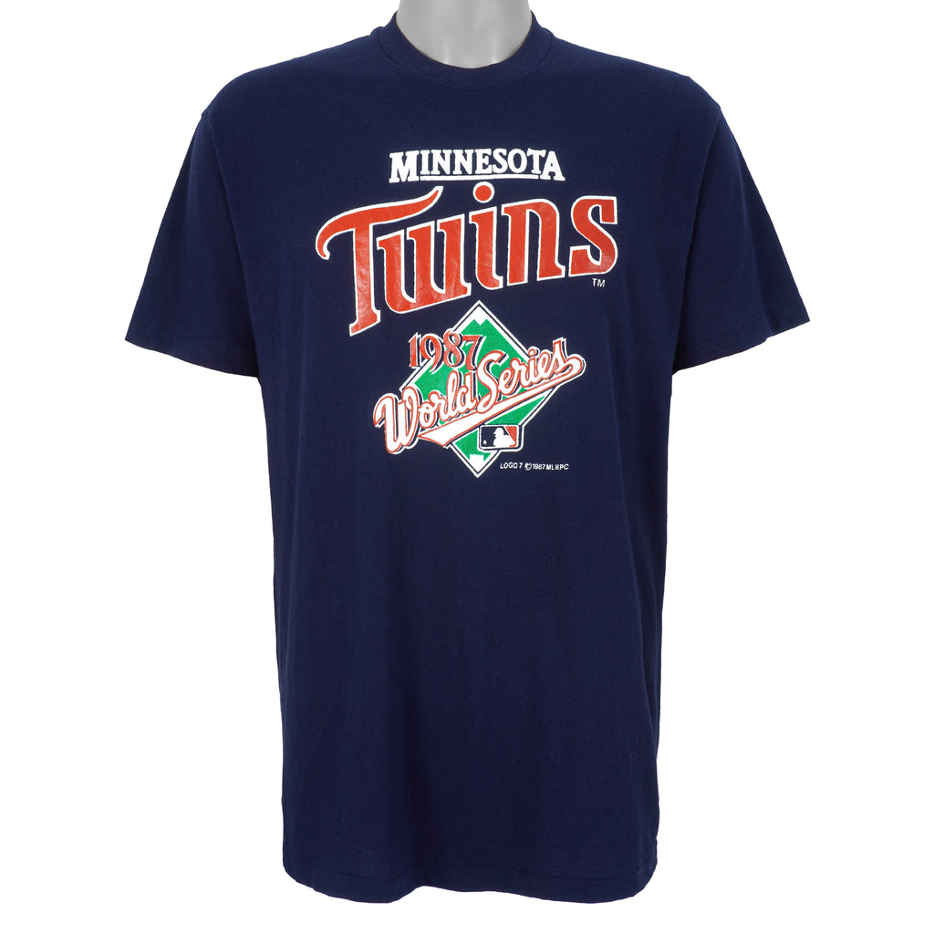 MLB (Logo 7) - Minnesota Twins World Series T-Shirt 1987 X-Large Vintage Retro Baseball