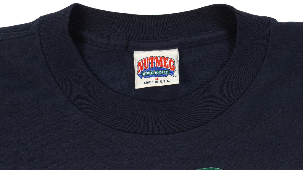 MLB (Nutmeg) - Oakland Athletics Spell-Out T-Shirt 1990 X-Large Vintage Retro Baseball