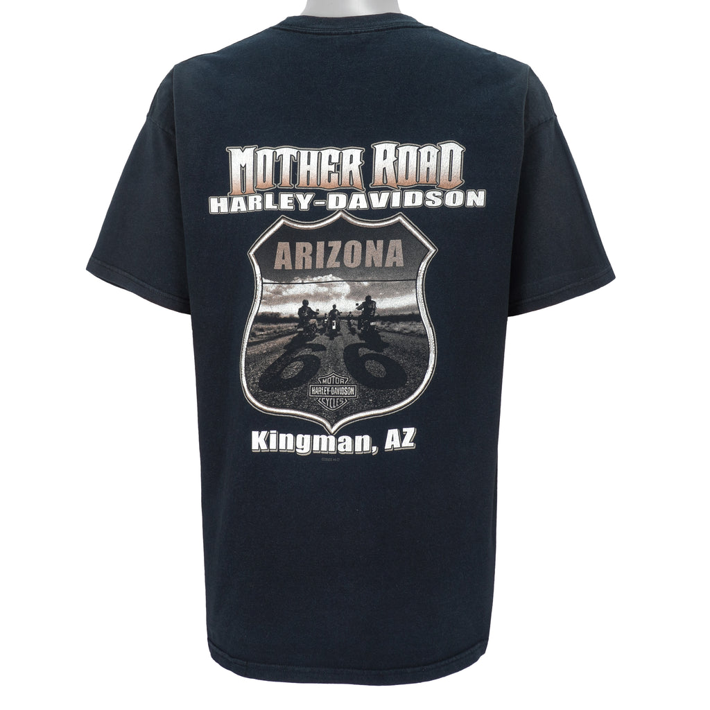 Harley Davidson - Arizona Kingman Spell-Out T-Shirt 2002 Medium Vintage Retro