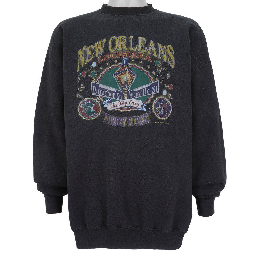 Vintage (Tultex) - Bourbon Street, New Orleans Crew Neck Sweatshirt 2000 X-Large Vintage Retro