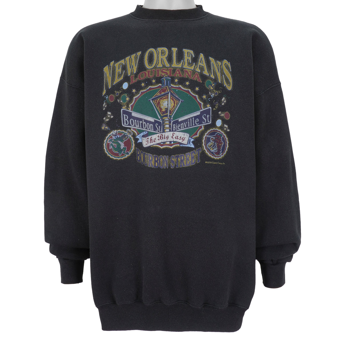 Vintage (Tultex) - Bourbon Street, New Orleans Crew Neck Sweatshirt 2000 X-Large Vintage Retro