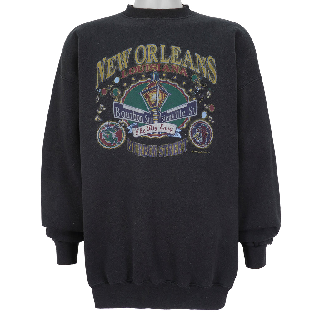 Vintage (Tultex) - Bourbon Street, New Orleans Crew Neck Sweatshirt 2000 X-Large Vintage Retro