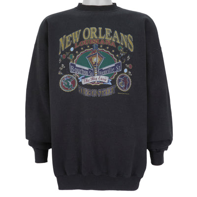 Vintage (Tultex) - Bourbon Street, New Orleans Crew Neck Sweatshirt 2000 X-Large