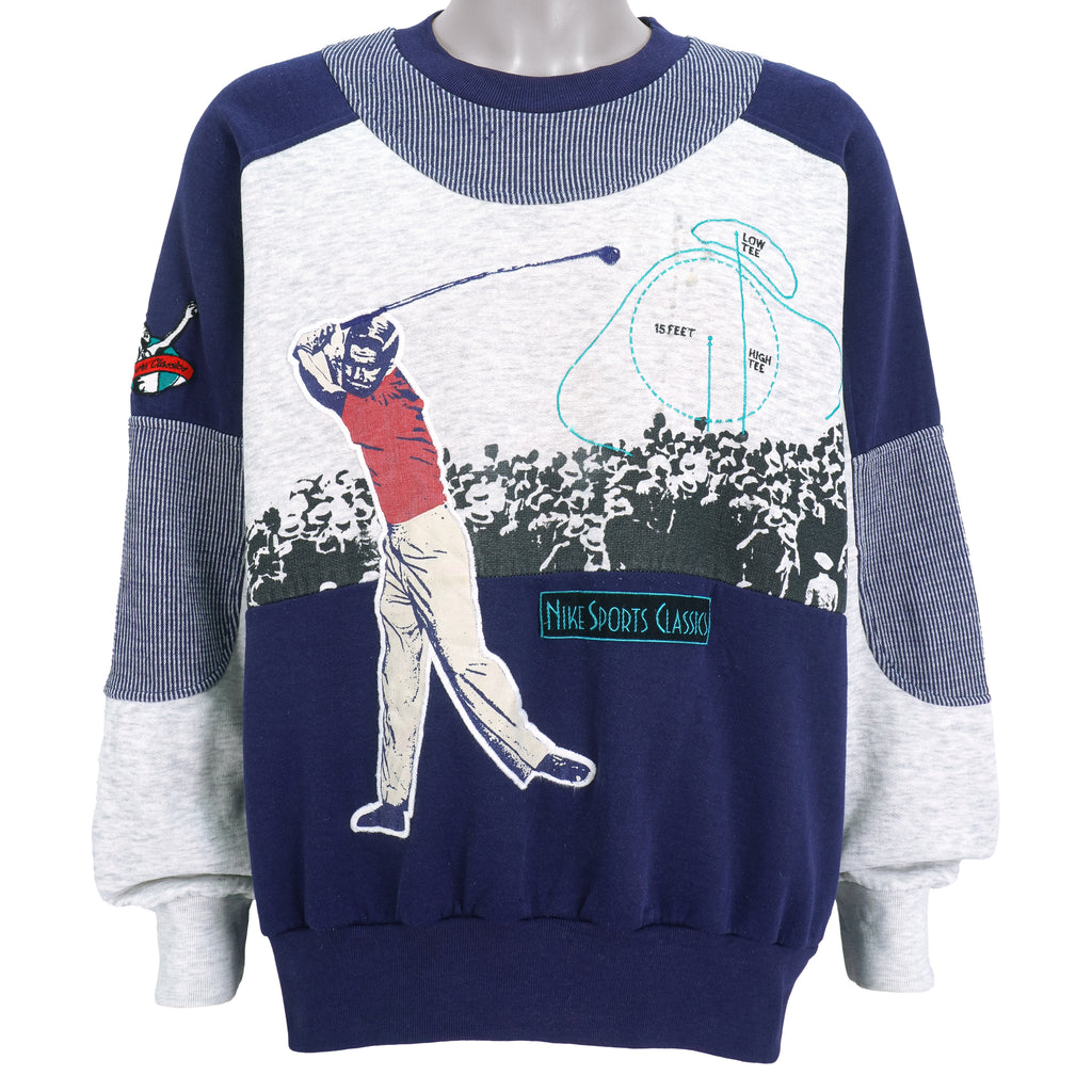 Nike - Sport Classic - Golf Crew Neck Sweatshirt 1990s X-Large Vintage Retro