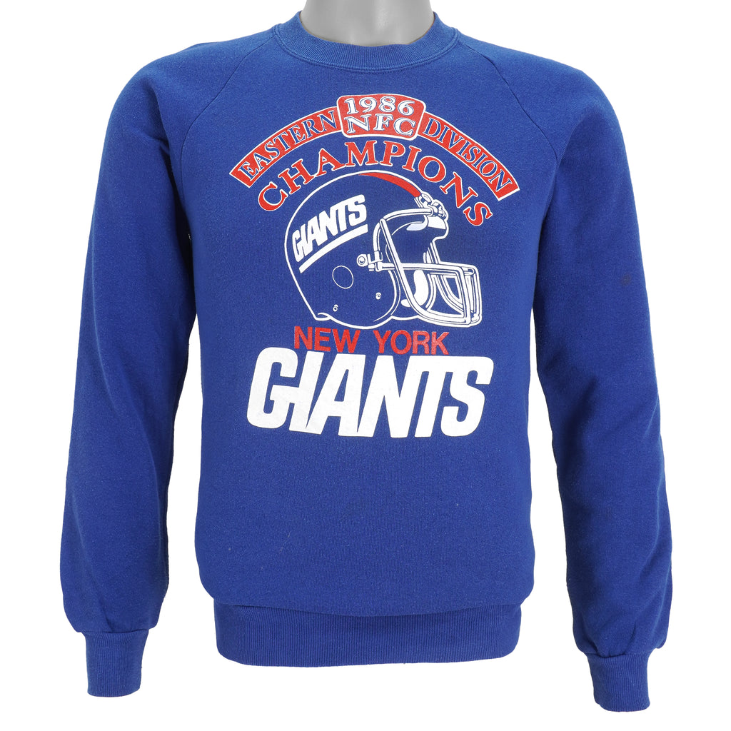 NFL (Jerzees) - New York Giants Spell-Out Sweatshirt 1986 Small Vintage Retro Football