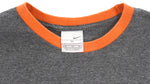 Nike - Grey Big Orange Logo T-Shirt 1990s X-Large Vintage Retro