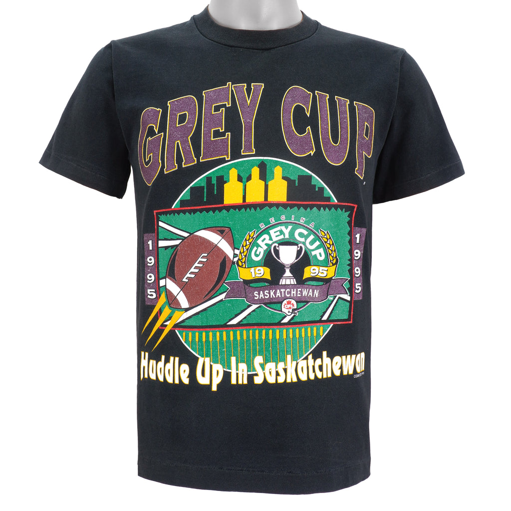 CFL - Grey Cup Regina, Saskatchewan Spell-Out T-Shirt 1995 Small Vintage Retro Football