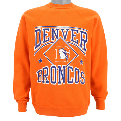 NFL (Artex) - Denver Broncos Crew Neck Sweatshirt 1990s Medium