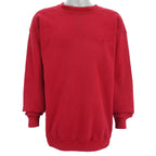 Nike - Red Classic Crew Neck Sweatshirt 1990s Large Vintage Retro