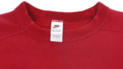 Nike - Red Classic Crew Neck Sweatshirt 1990s Large Vintage Retro