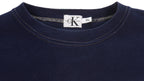 Calvin Klein - Blue Spell-Out Crew Neck Sweatshirt 1990s X-Large Vintage Retro