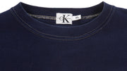 Calvin Klein - Blue Spell-Out Crew Neck Sweatshirt 1990s X-Large Vintage Retro