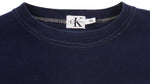 Calvin Klein - Blue Spell-Out Crew Neck Sweatshirt 1990s X-Large Vintage Retro