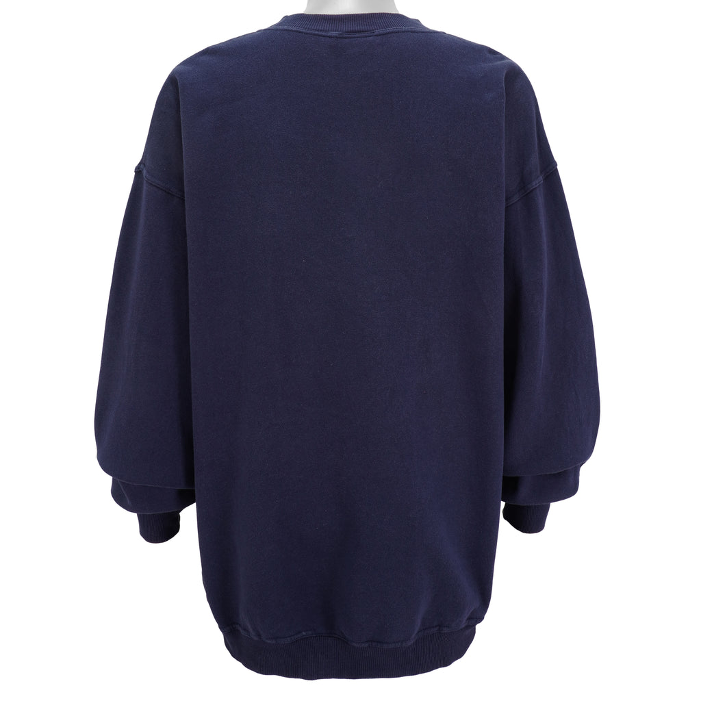 Fila - Blue Big Spell-Out Crew Neck Sweatshirt 1990s XX-Large Vintage Retro