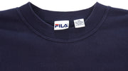 Fila - Blue Big Spell-Out Crew Neck Sweatshirt 1990s XX-Large Vintage Retro