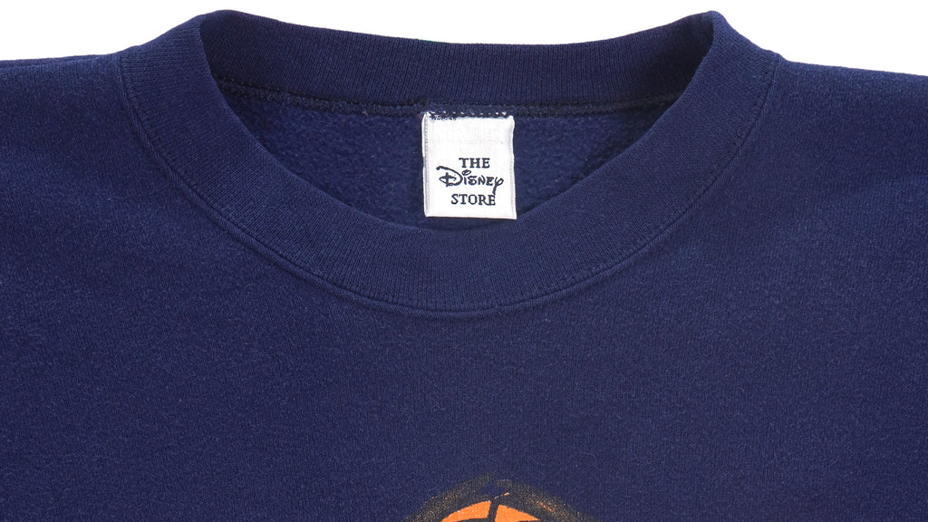 Disney - Blue Tigger Printed Crew Neck Sweatshirt 1990s Large Vintage Retro