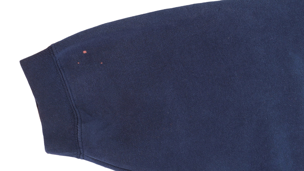 Guess - Dark Blue Spell-Out Crew Neck Sweatshirt 1990s Large Vintage Retro