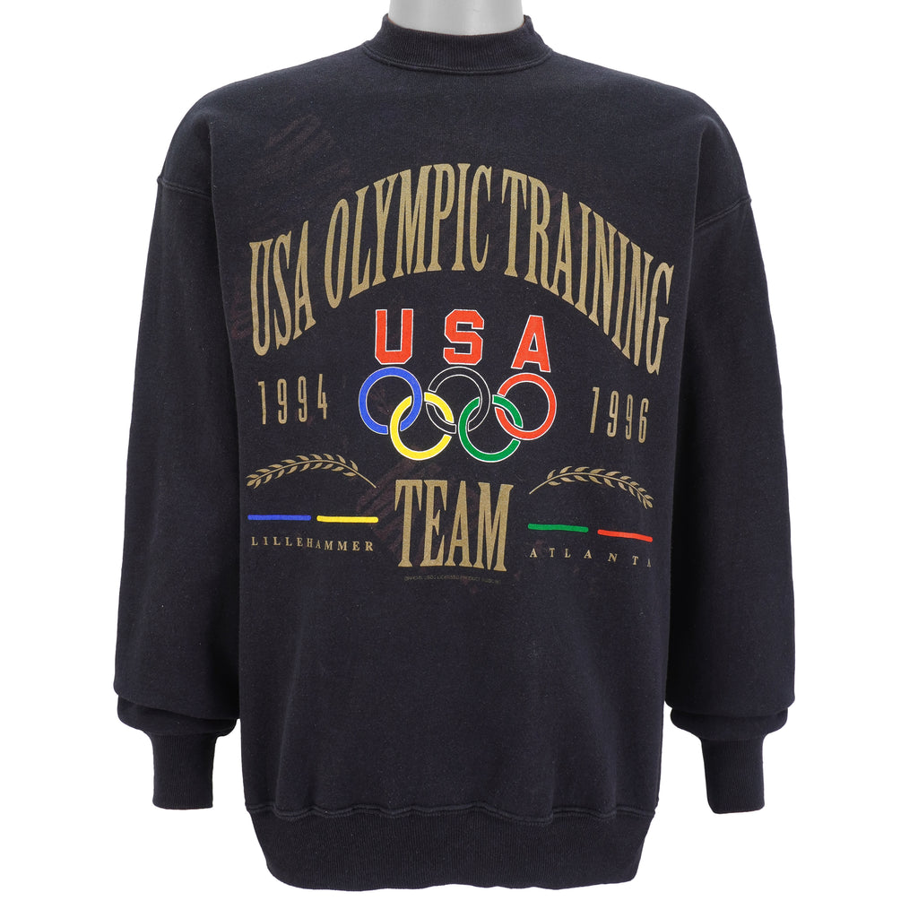Vintage (Hanes) - USA Olympic Training Team Spell-Out Crew Neck Sweatshirt 1996 X-Large Vintage Retro