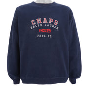 Ralph Lauren - Chaps Jeans Spell-Out Crew Neck Sweatshirt 1990s Large Vintage Retro