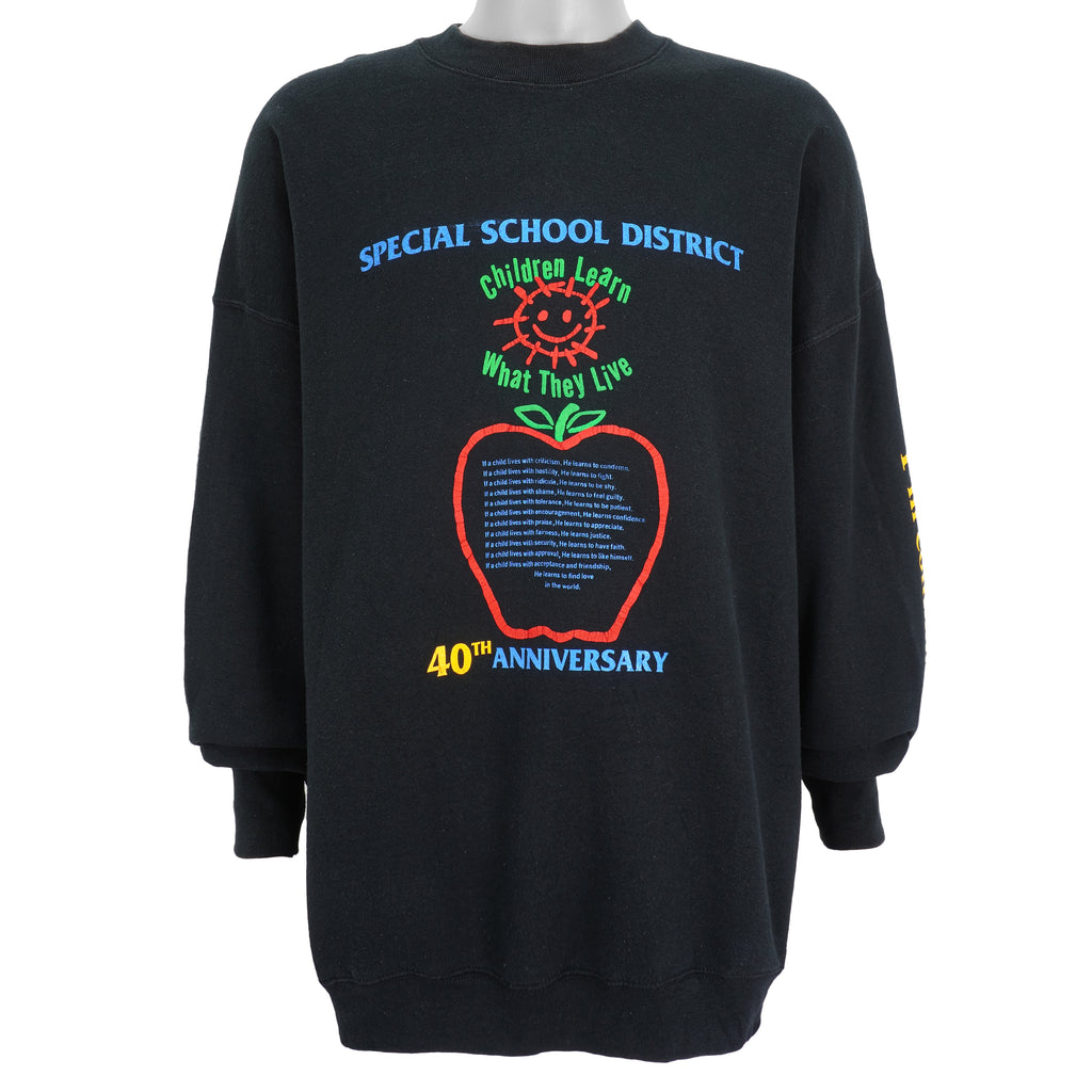Vintage - 40th Anniversary Special School District Crew Neck Sweatshirt 1990s XX-Large Vintage Retro