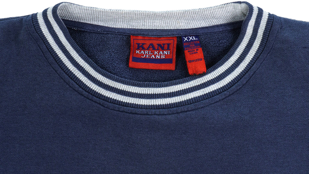 Karl Kani - Blue Big Spell-Out Crew Neck Sweatshirt 1990s XX-Large