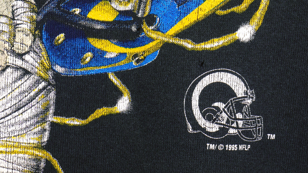 NFL (Official Fan) - St. Louis Rams Crew Neck Sweatshirt 1995 X-Large Vintage Retro Football